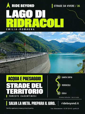 Grafica RIDE BEYOND · Lago di Ridracoli