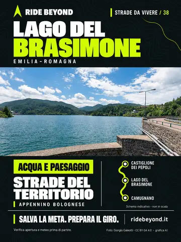 Grafica RIDE BEYOND · Lago del Brasimone