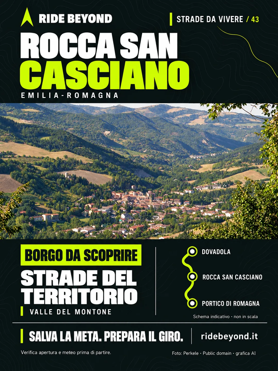 Grafica RIDE BEYOND · Rocca San Casciano, Emilia-Romagna