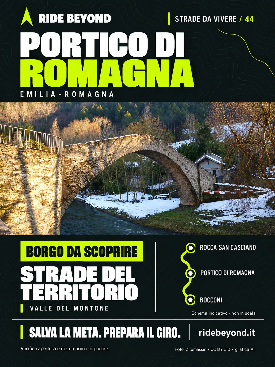 Grafica RIDE BEYOND · Portico di Romagna, Emilia-Romagna