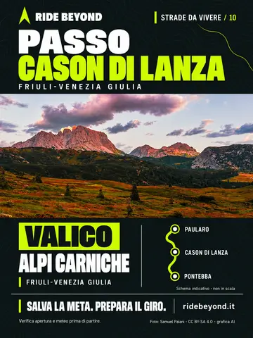 Grafica RIDE BEYOND · Passo Cason di Lanza
