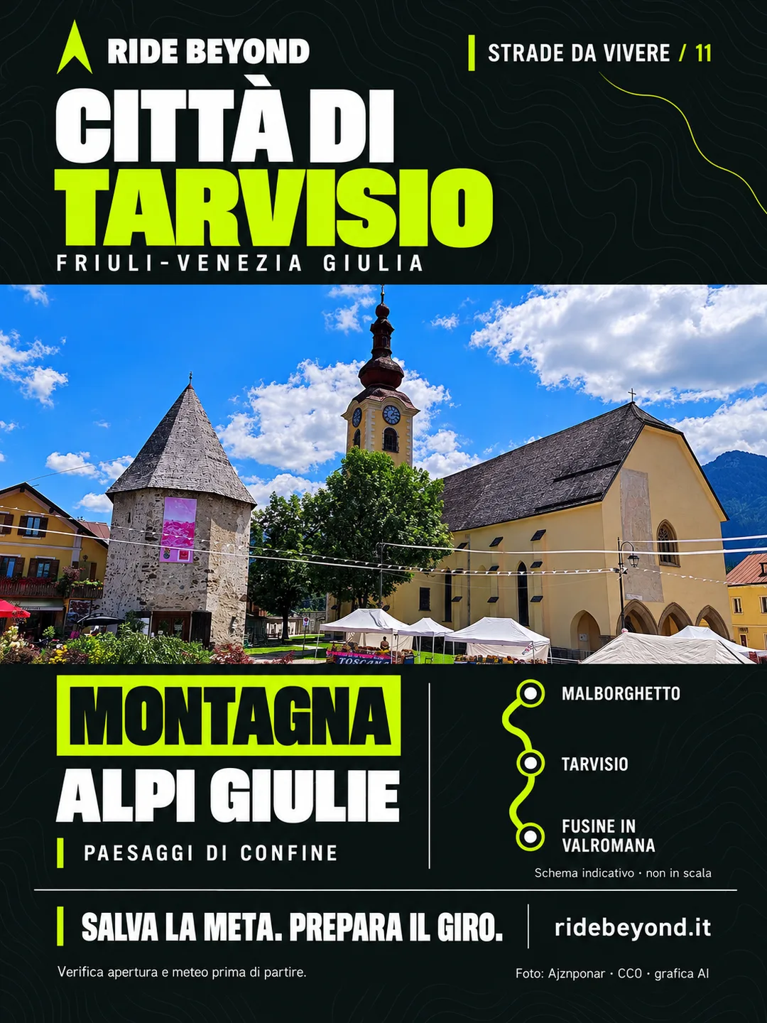 Grafica RIDE BEYOND · Tarvisio, Friuli-Venezia Giulia