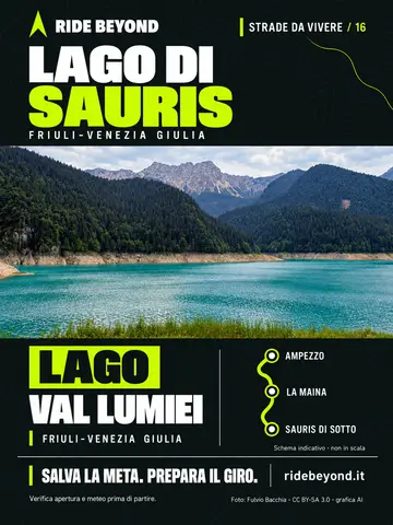 Grafica RIDE BEYOND · Lago di Sauris