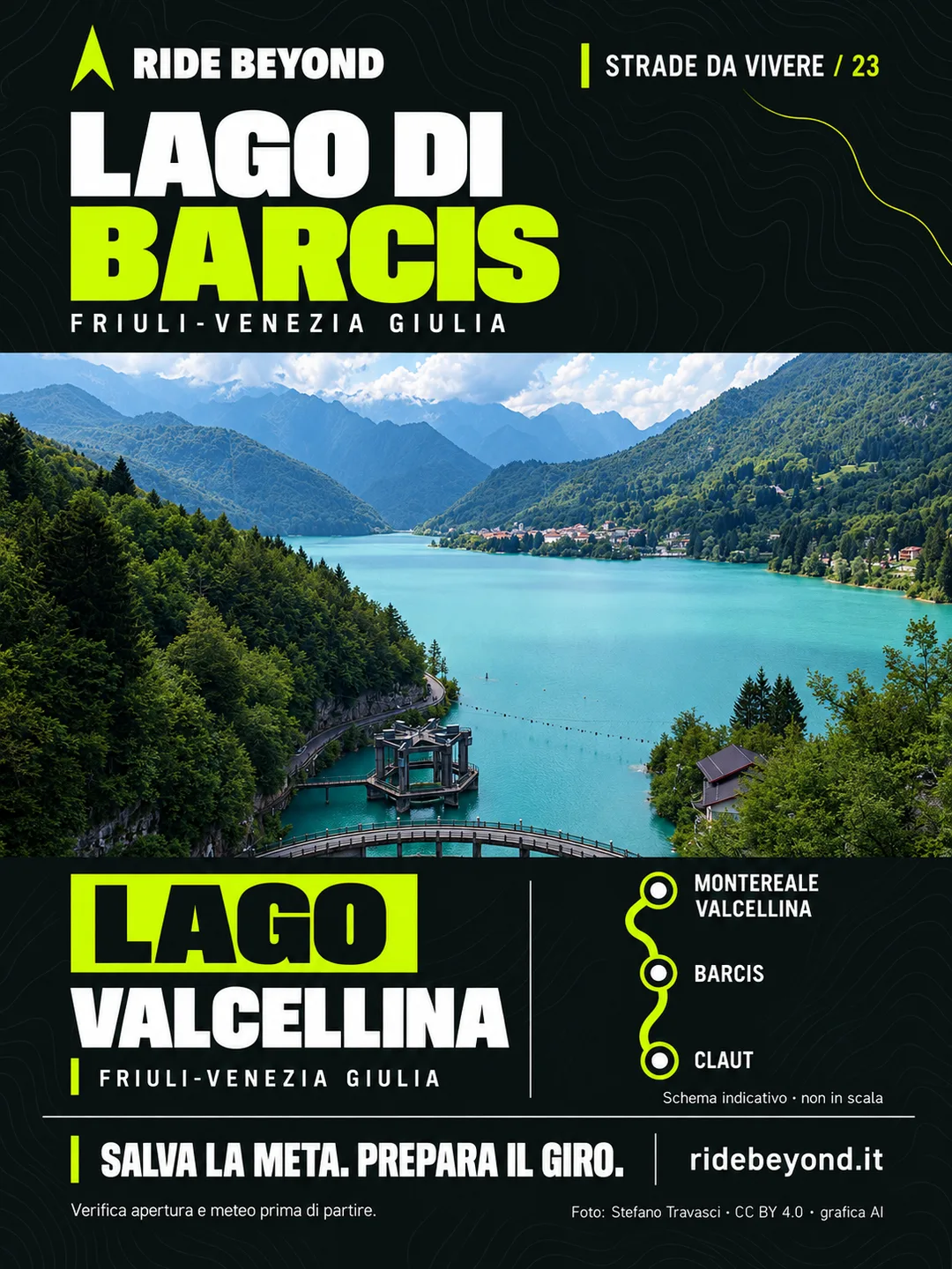 Grafica RIDE BEYOND · Barcis, Friuli-Venezia Giulia