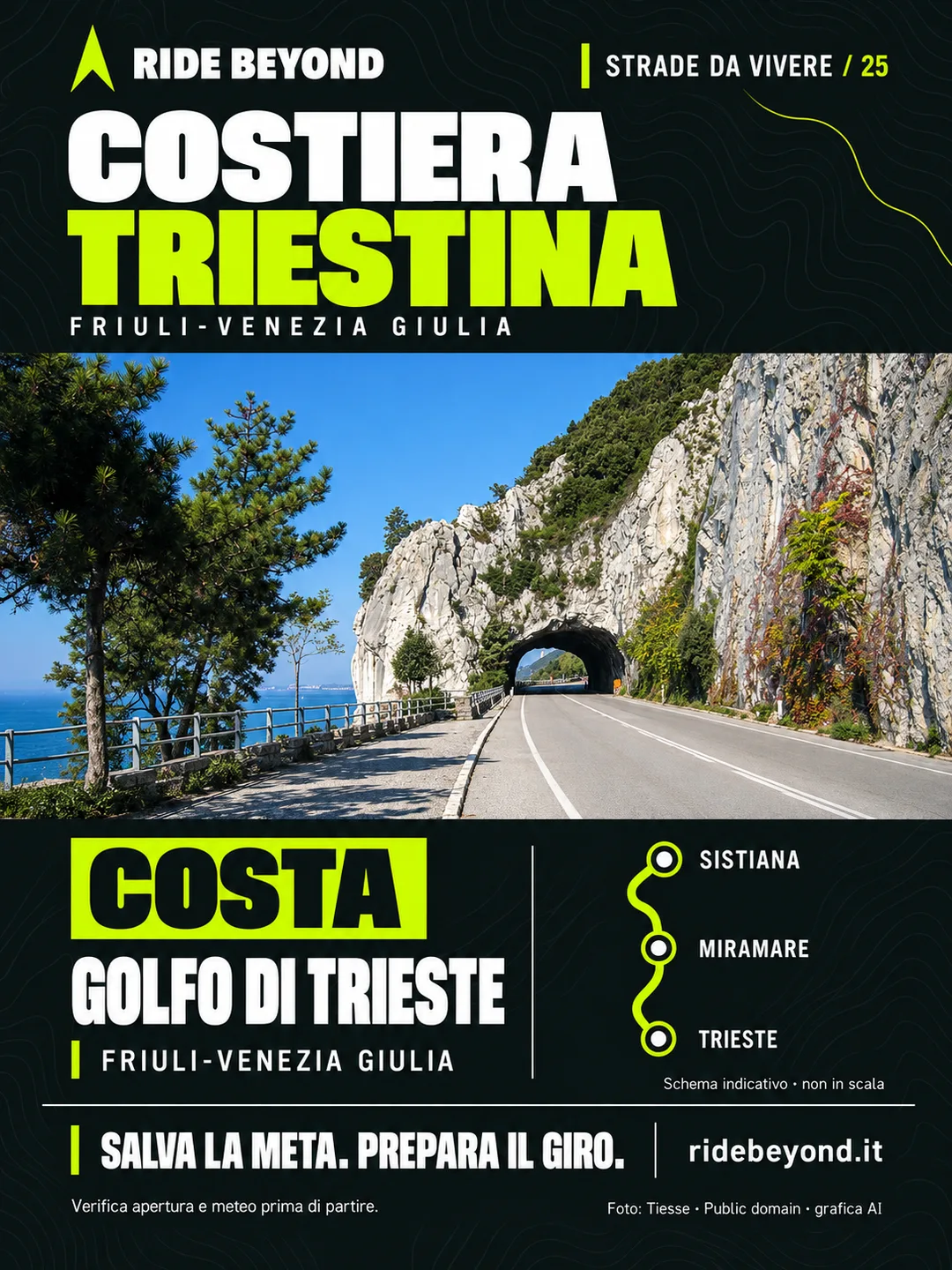 Grafica RIDE BEYOND · Costiera Triestina, Friuli-Venezia Giulia