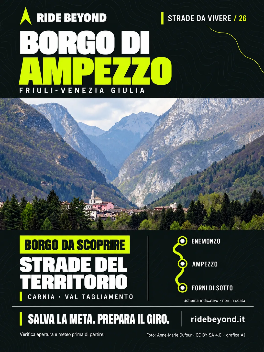 Grafica RIDE BEYOND · Ampezzo, Friuli-Venezia Giulia