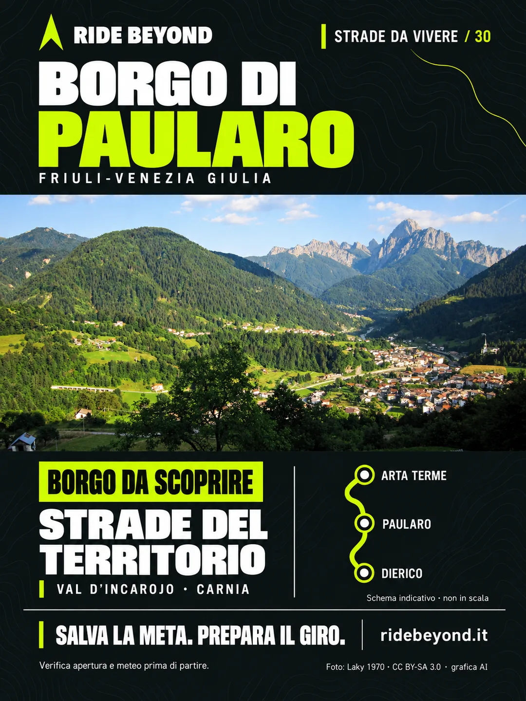 Grafica RIDE BEYOND · Paularo, Friuli-Venezia Giulia