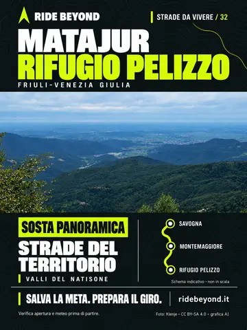 Grafica RIDE BEYOND · Matajur · Rifugio Pelizzo