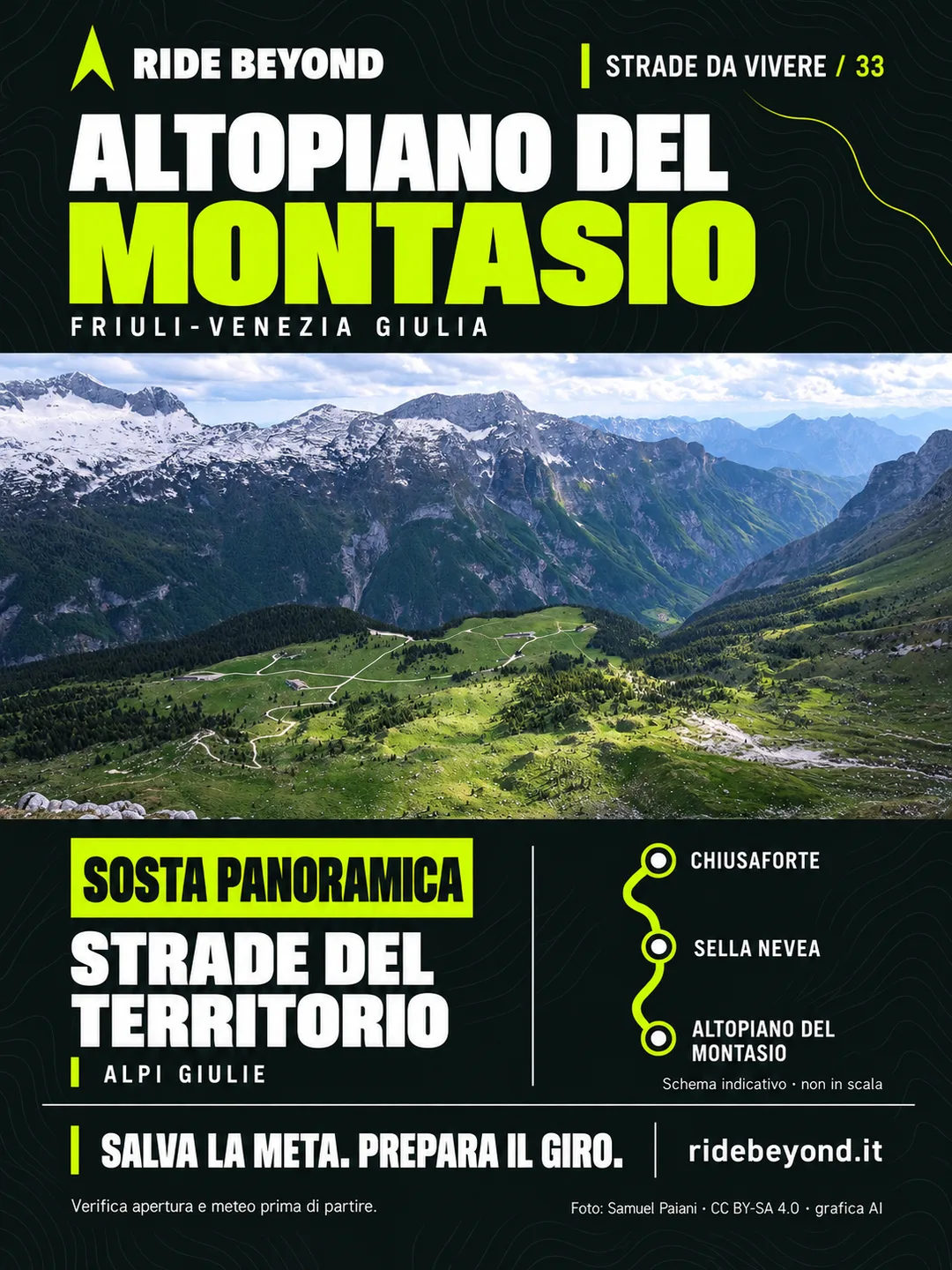 Grafica RIDE BEYOND · Altopiano del Montasio, Friuli-Venezia Giulia