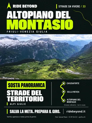 Grafica RIDE BEYOND · Altopiano del Montasio