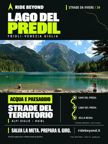 Grafica RIDE BEYOND · Lago del Predil