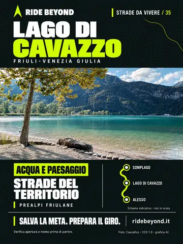 Grafica RIDE BEYOND · Lago di Cavazzo