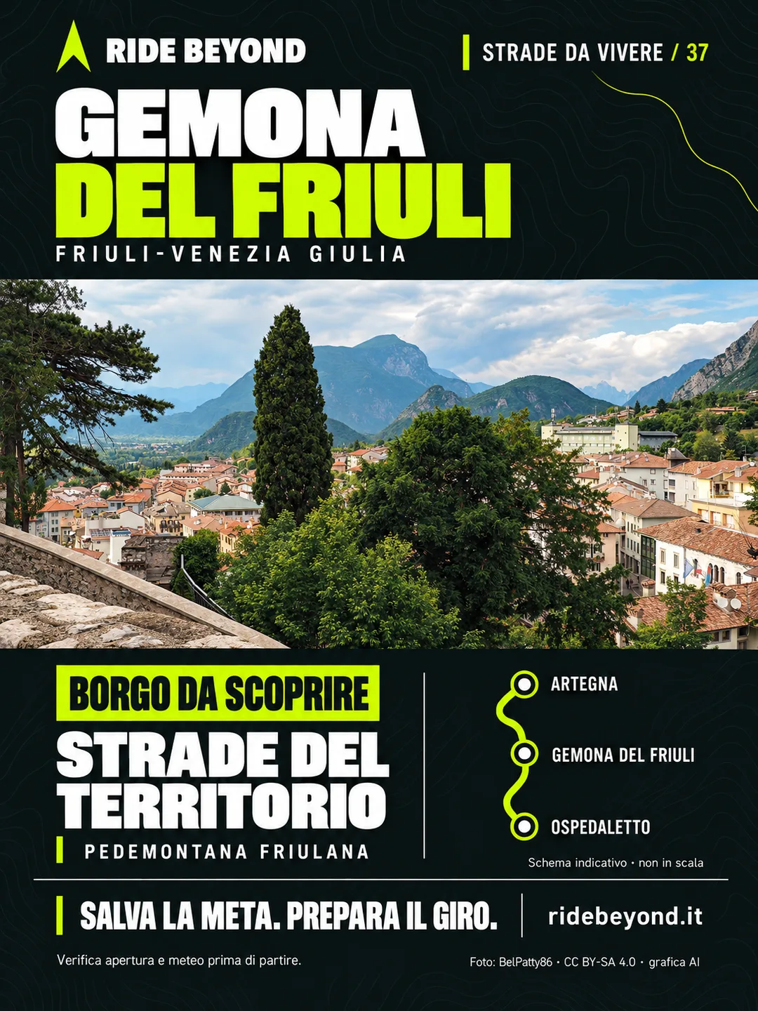 Grafica RIDE BEYOND · Gemona del Friuli, Friuli-Venezia Giulia