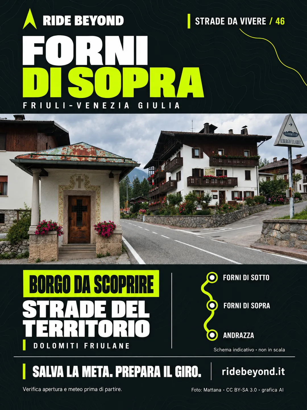 Grafica RIDE BEYOND · Forni di Sopra, Friuli-Venezia Giulia