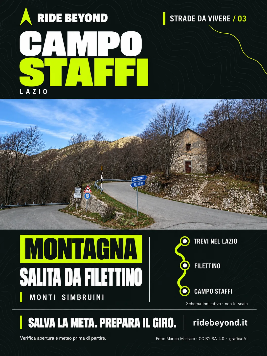 Grafica RIDE BEYOND · Campo Staffi, Lazio