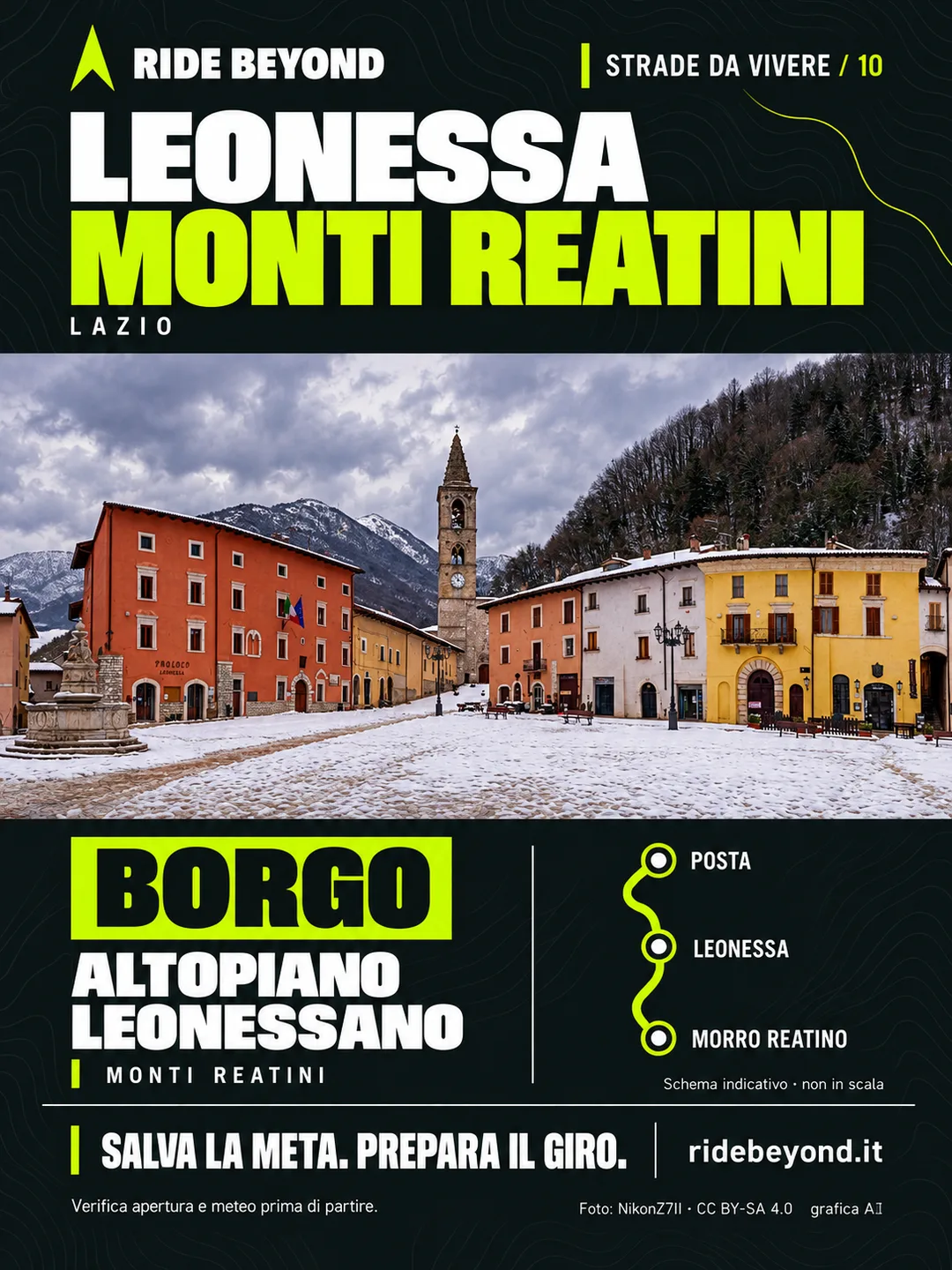 Grafica RIDE BEYOND · Leonessa, Lazio