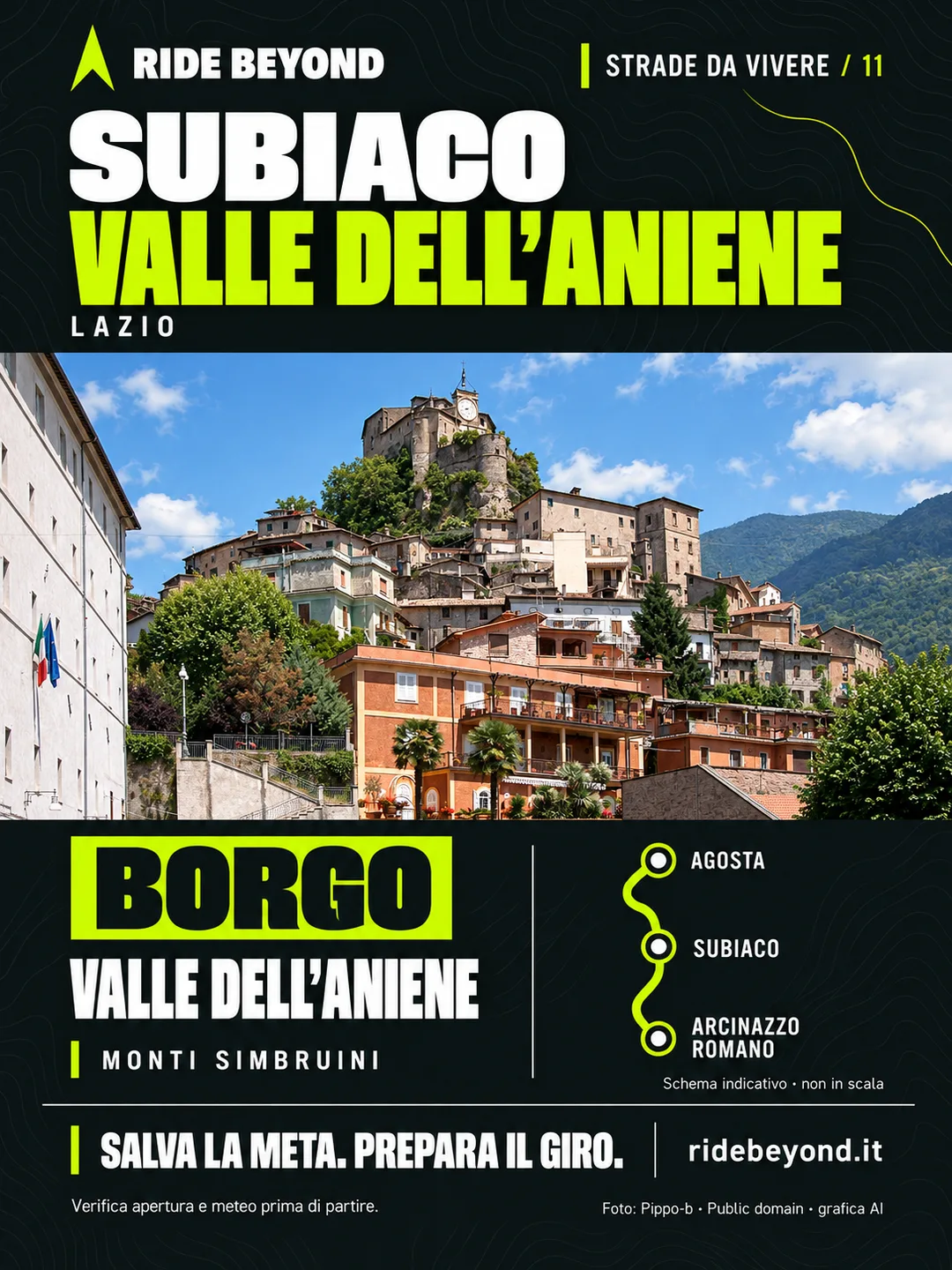 Grafica RIDE BEYOND · Subiaco, Lazio