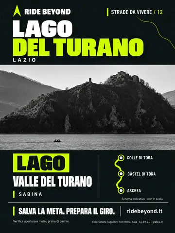 Grafica RIDE BEYOND · Lago del Turano