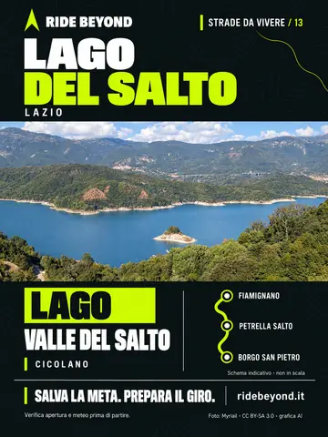 Grafica RIDE BEYOND · Lago del Salto