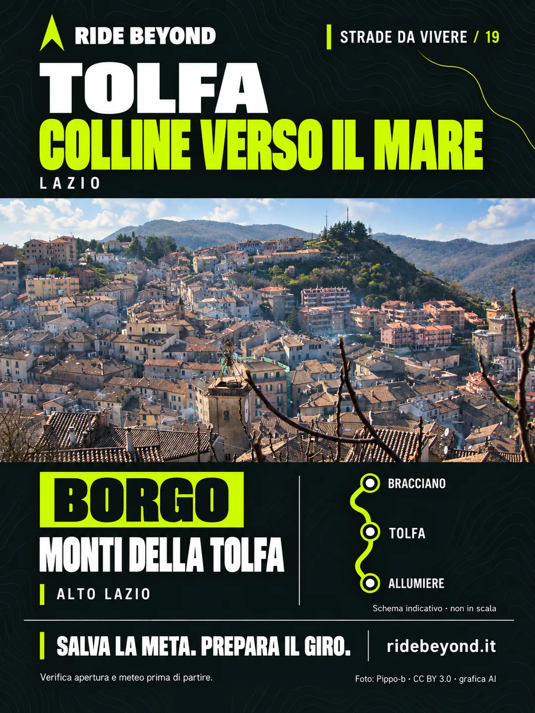 Grafica RIDE BEYOND · Tolfa, Lazio