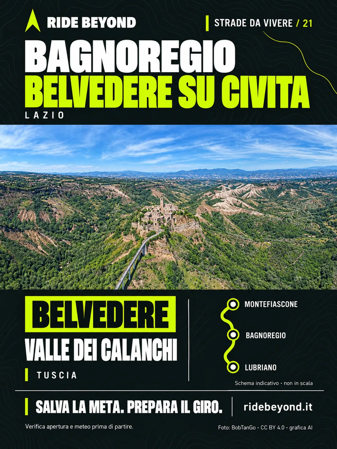 Grafica RIDE BEYOND · Bagnoregio · Belvedere, Lazio