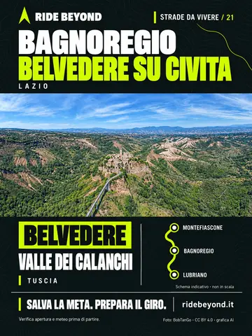 Grafica RIDE BEYOND · Bagnoregio · Belvedere