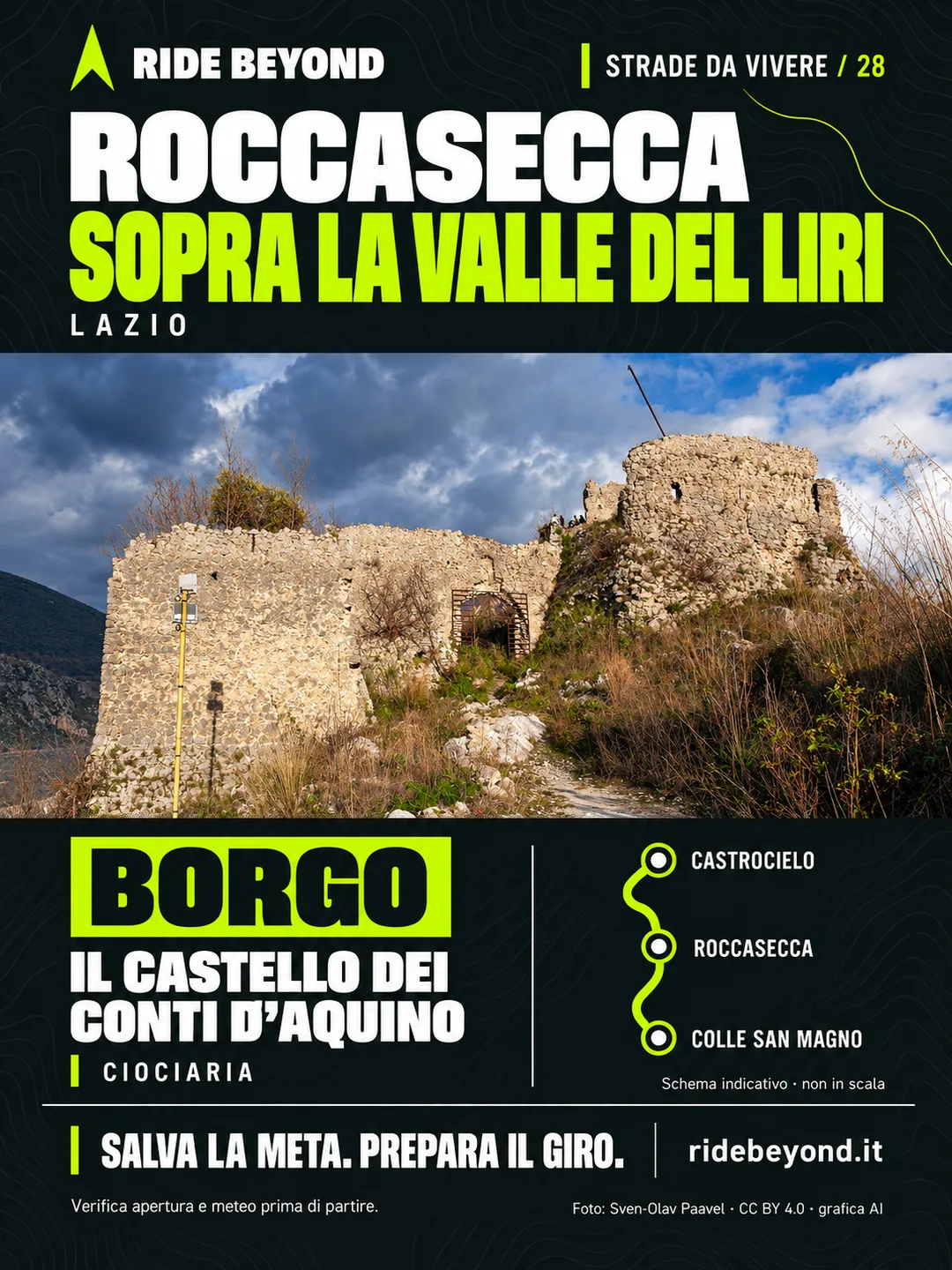 Grafica RIDE BEYOND · Roccasecca, Lazio