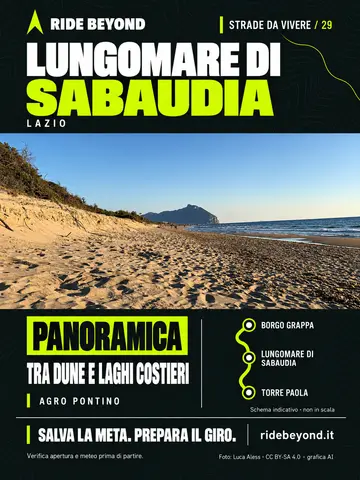 Grafica RIDE BEYOND · Lungomare di Sabaudia