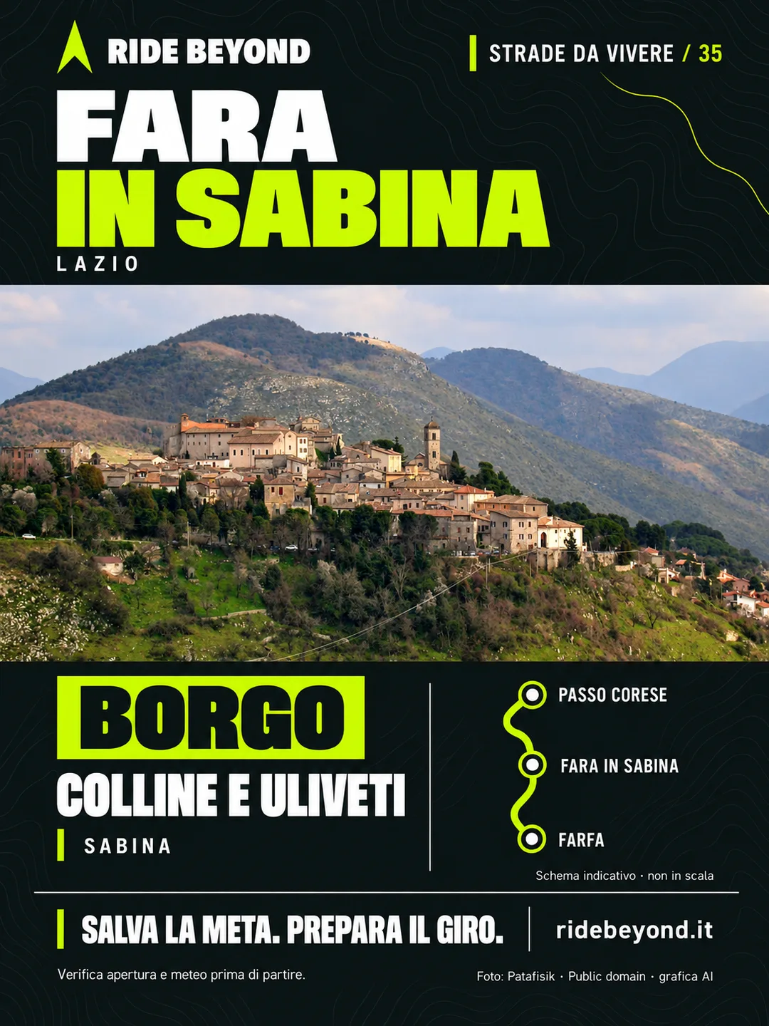 Grafica RIDE BEYOND · Fara in Sabina, Lazio
