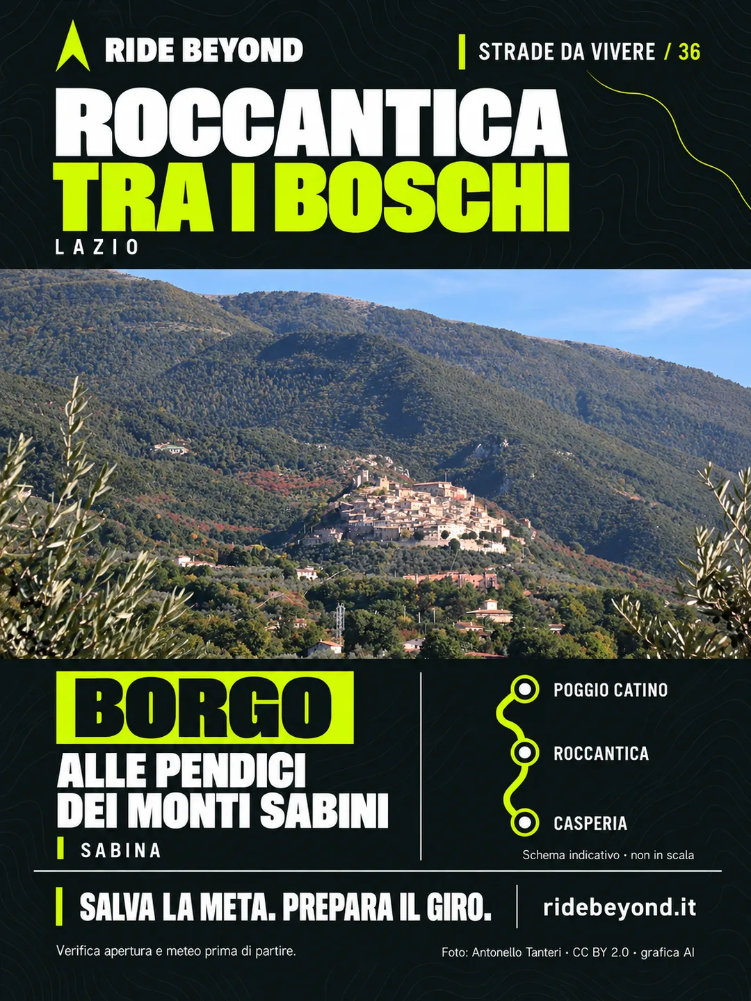 Grafica RIDE BEYOND · Roccantica, Lazio