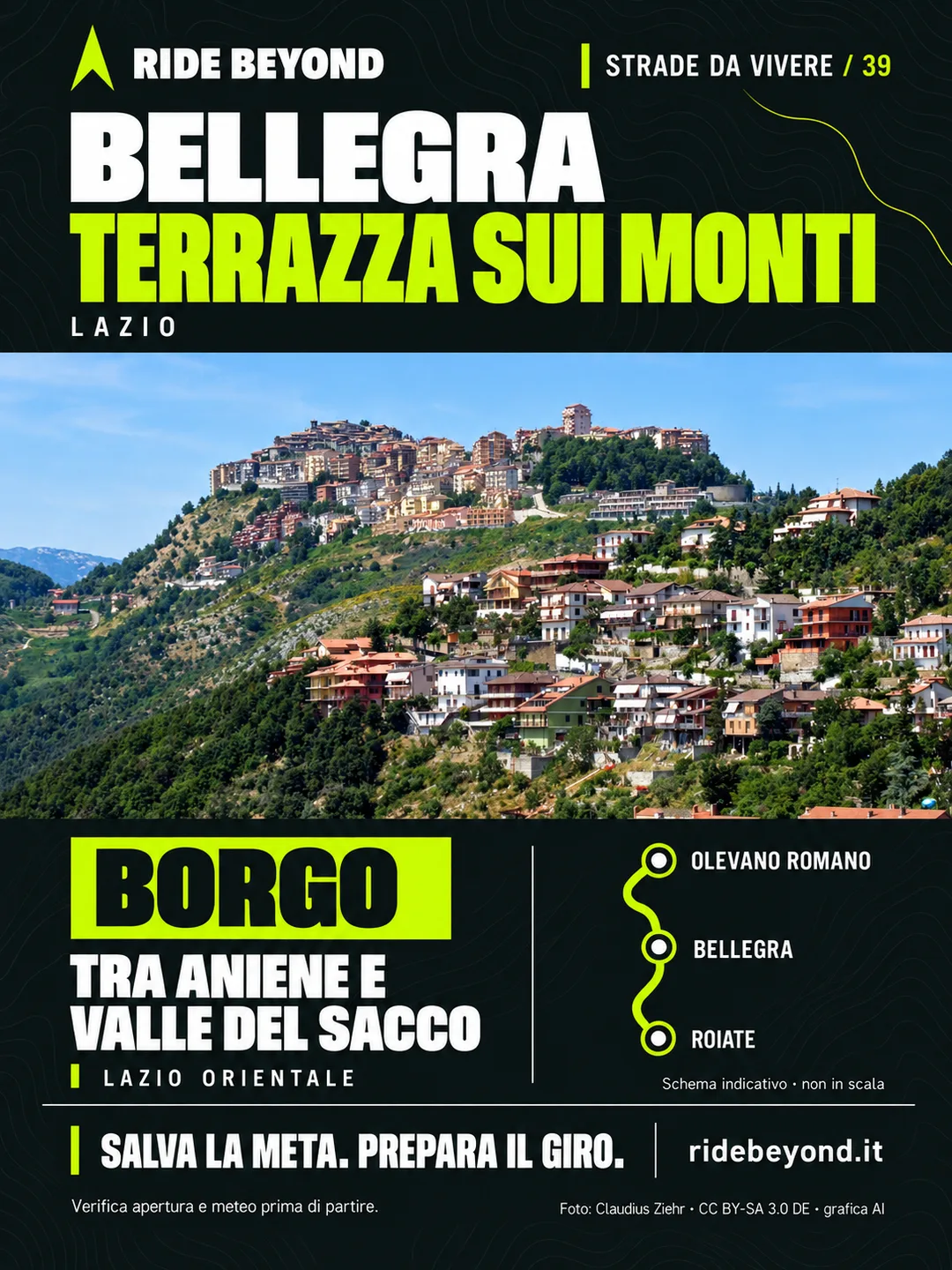 Grafica RIDE BEYOND · Bellegra, Lazio