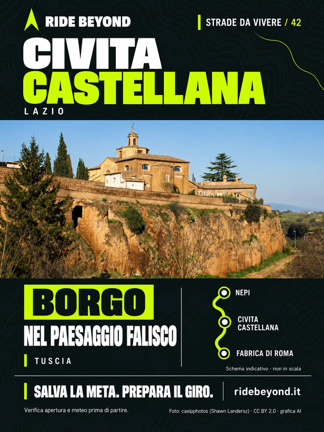 Grafica RIDE BEYOND · Civita Castellana, Lazio
