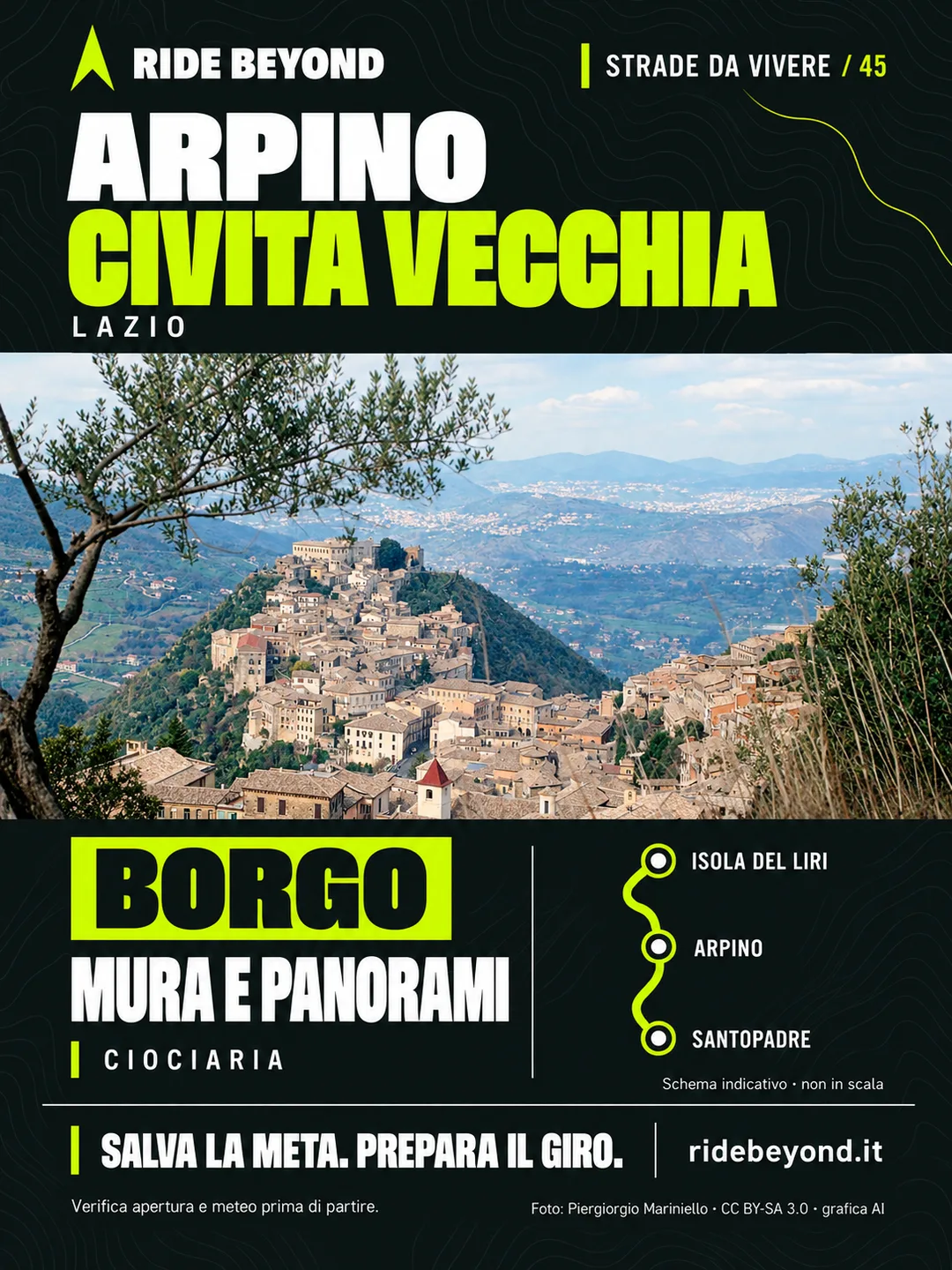 Grafica RIDE BEYOND · Arpino, Lazio