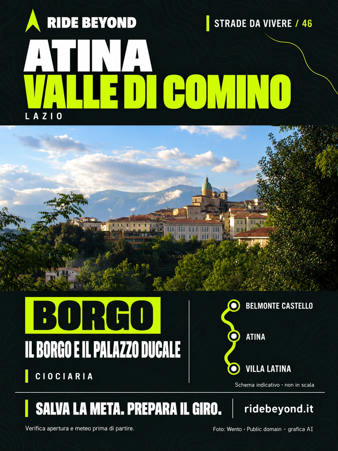 Grafica RIDE BEYOND · Atina, Lazio