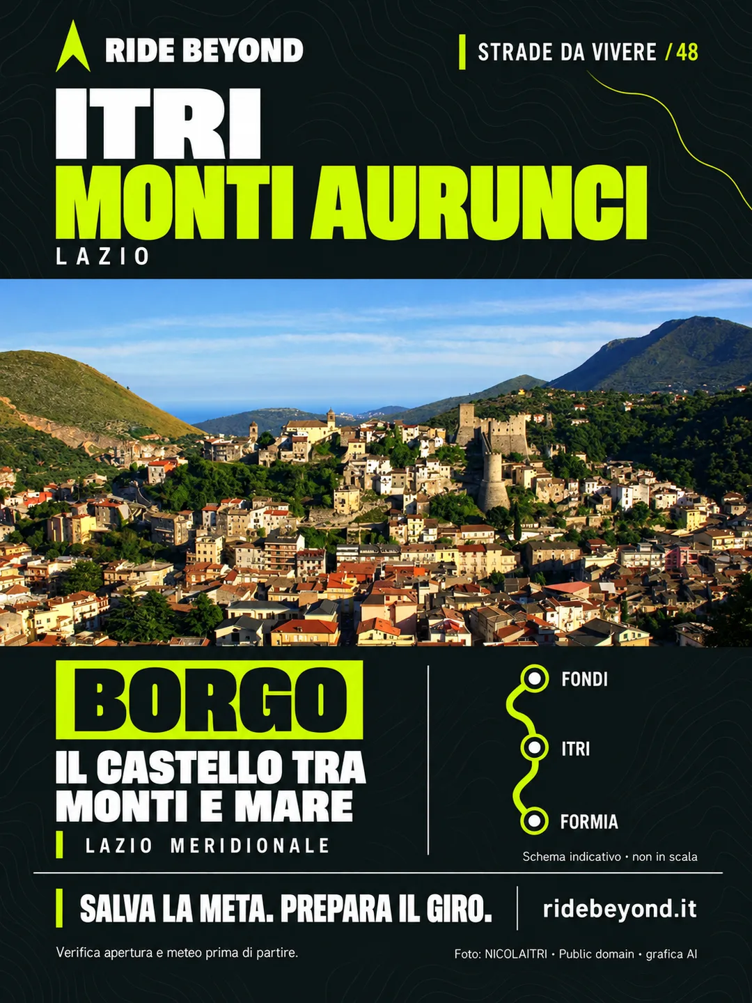 Grafica RIDE BEYOND · Itri, Lazio
