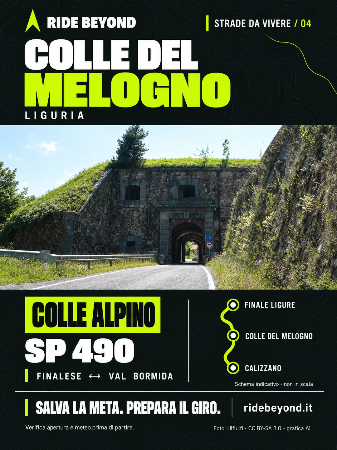 Grafica RIDE BEYOND · Colle del Melogno, Liguria