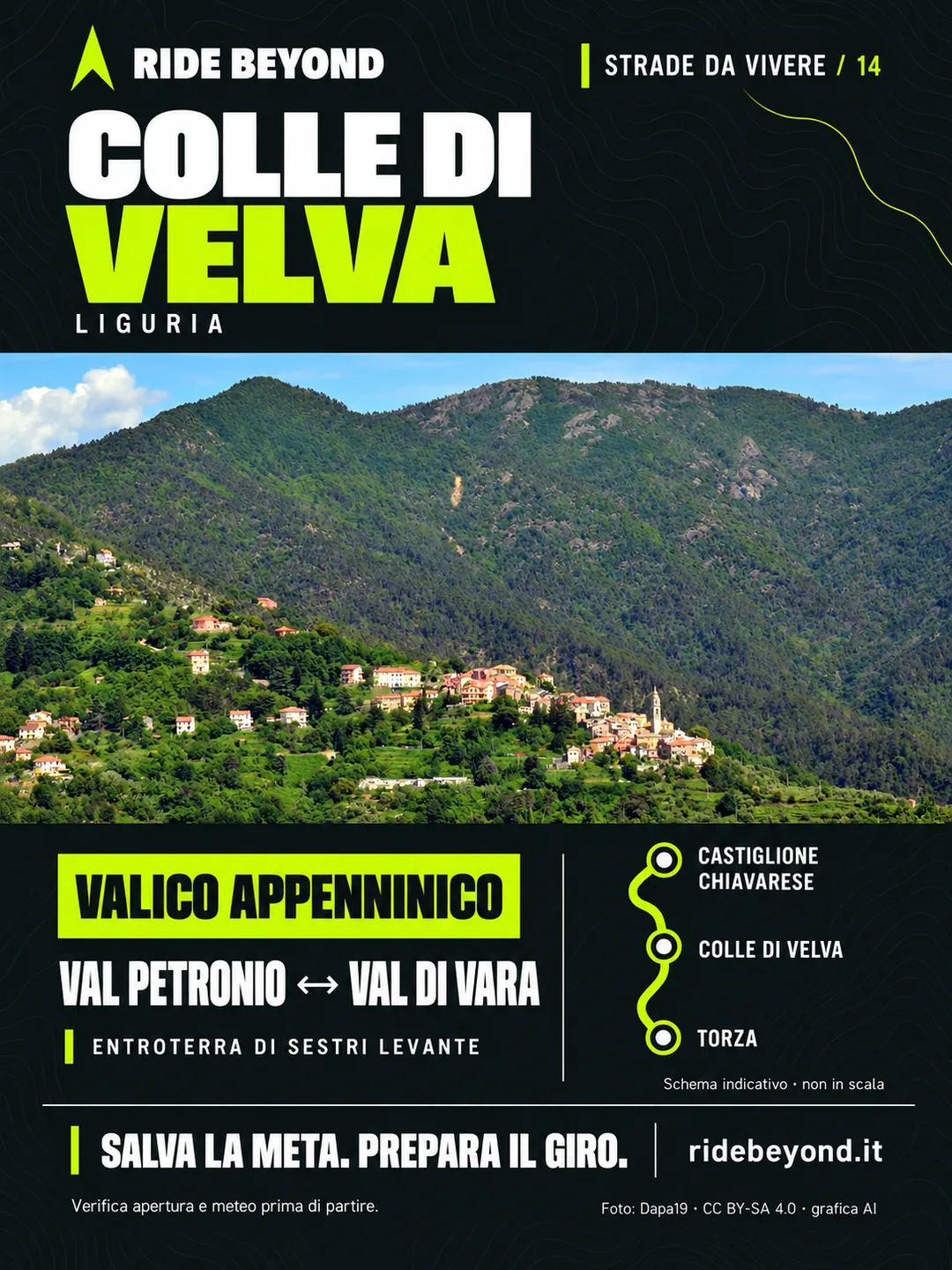 Grafica RIDE BEYOND · Colle di Velva, Liguria