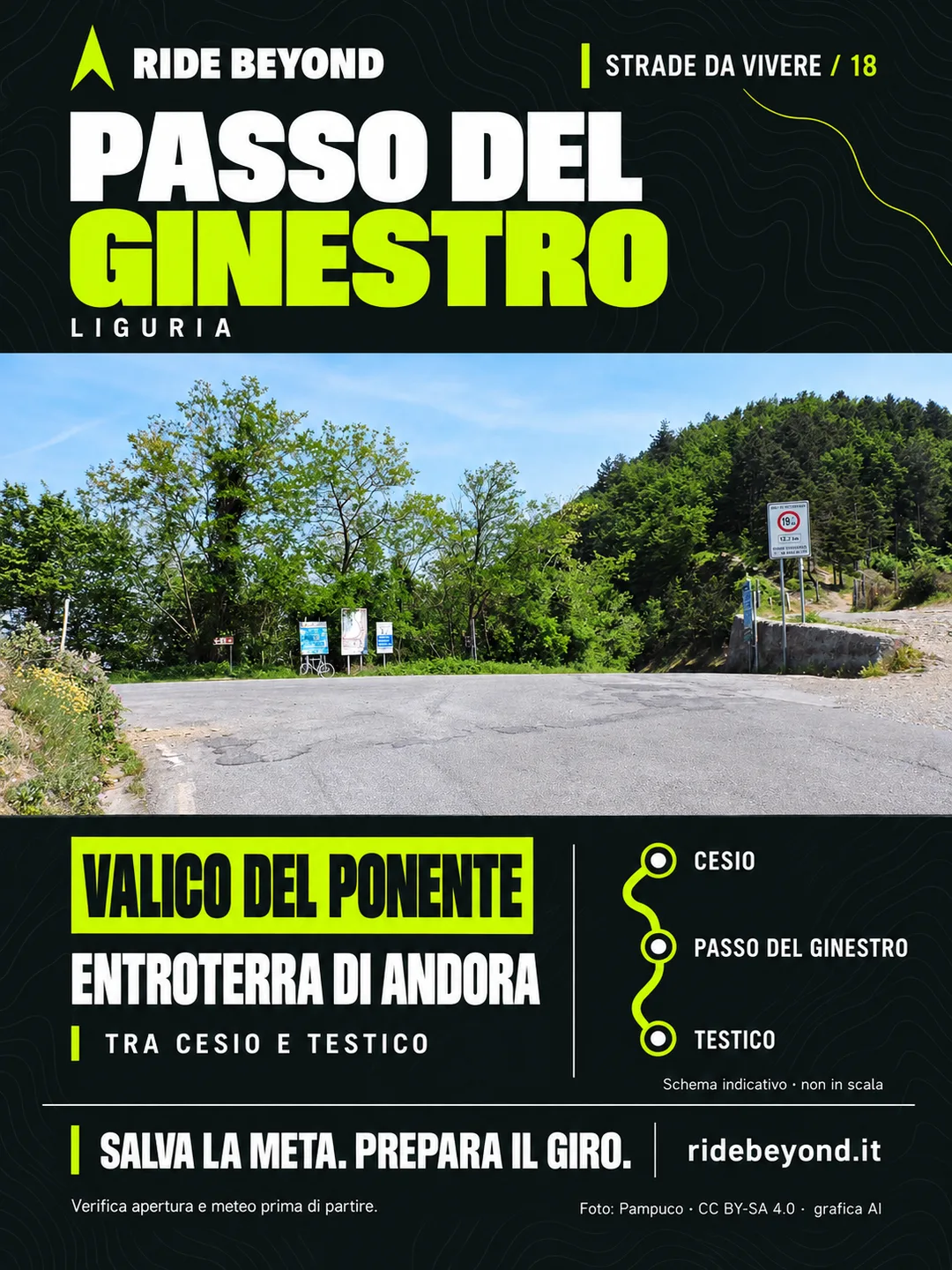 Grafica RIDE BEYOND · Passo del Ginestro, Liguria