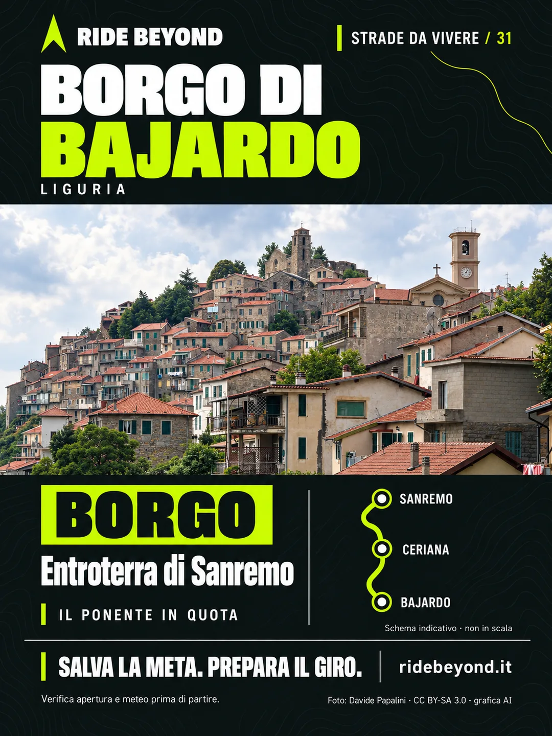 Grafica RIDE BEYOND · Bajardo, Liguria