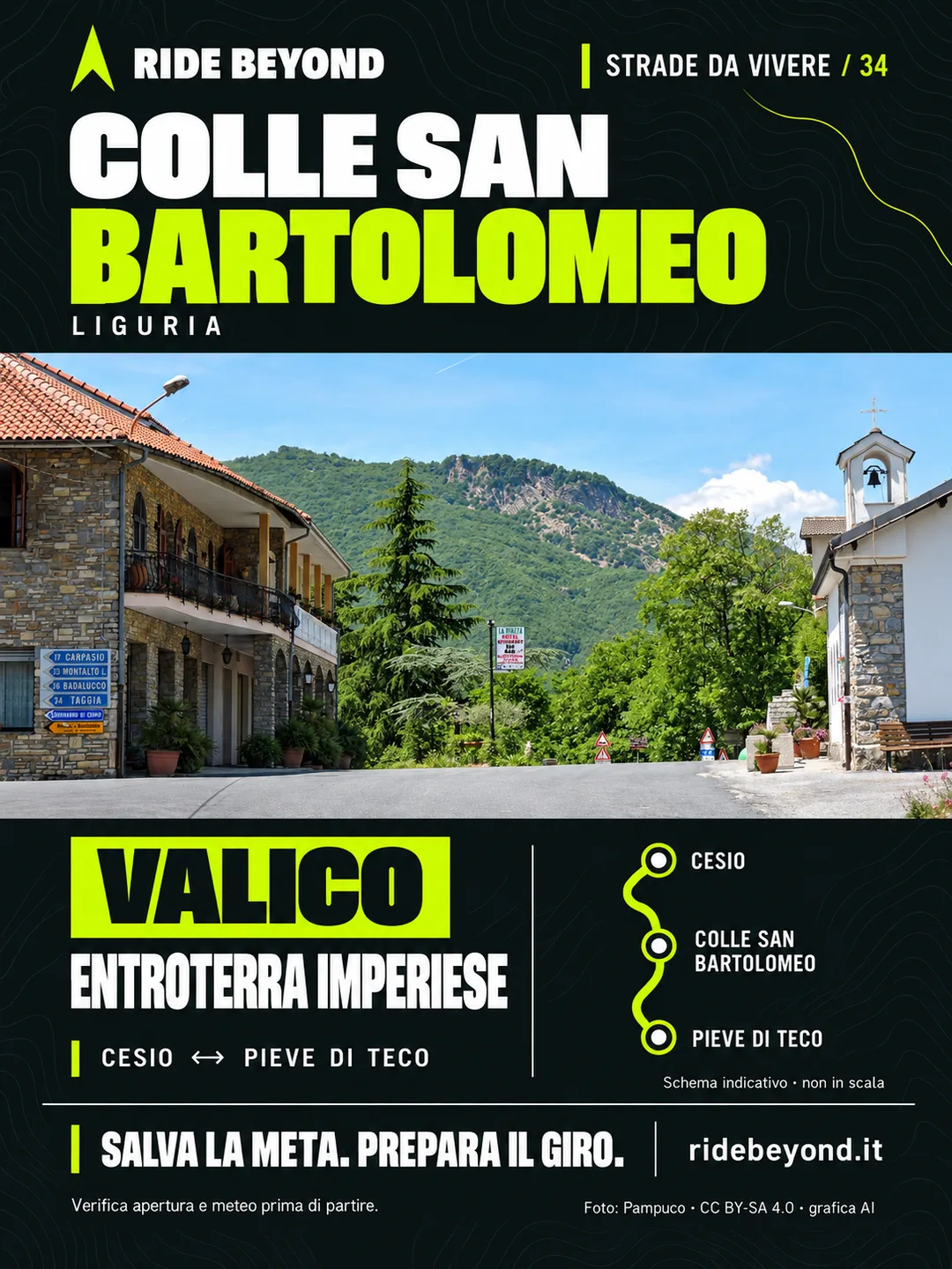 Grafica RIDE BEYOND · Colle San Bartolomeo, Liguria