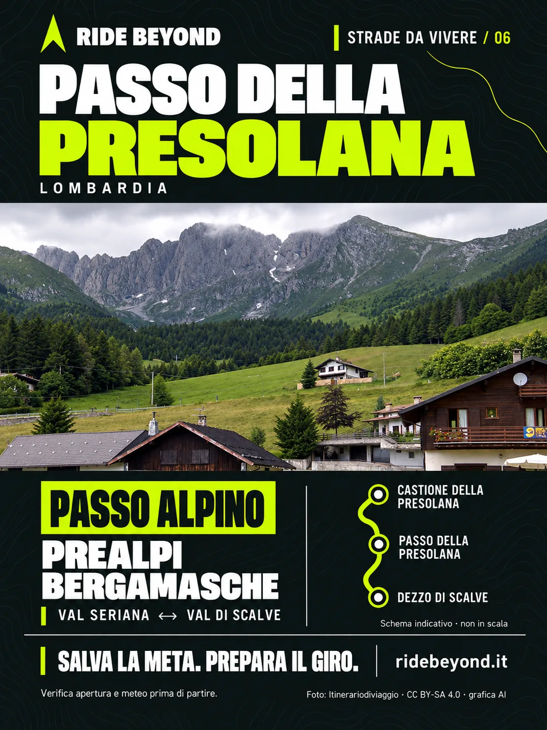 Grafica RIDE BEYOND · Passo della Presolana, Lombardia