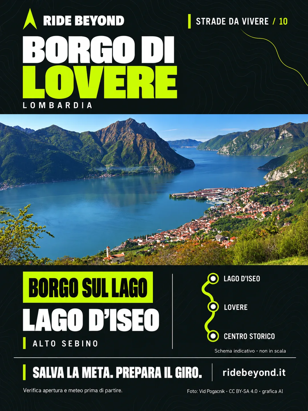 Grafica RIDE BEYOND · Borgo di Lovere, Lombardia