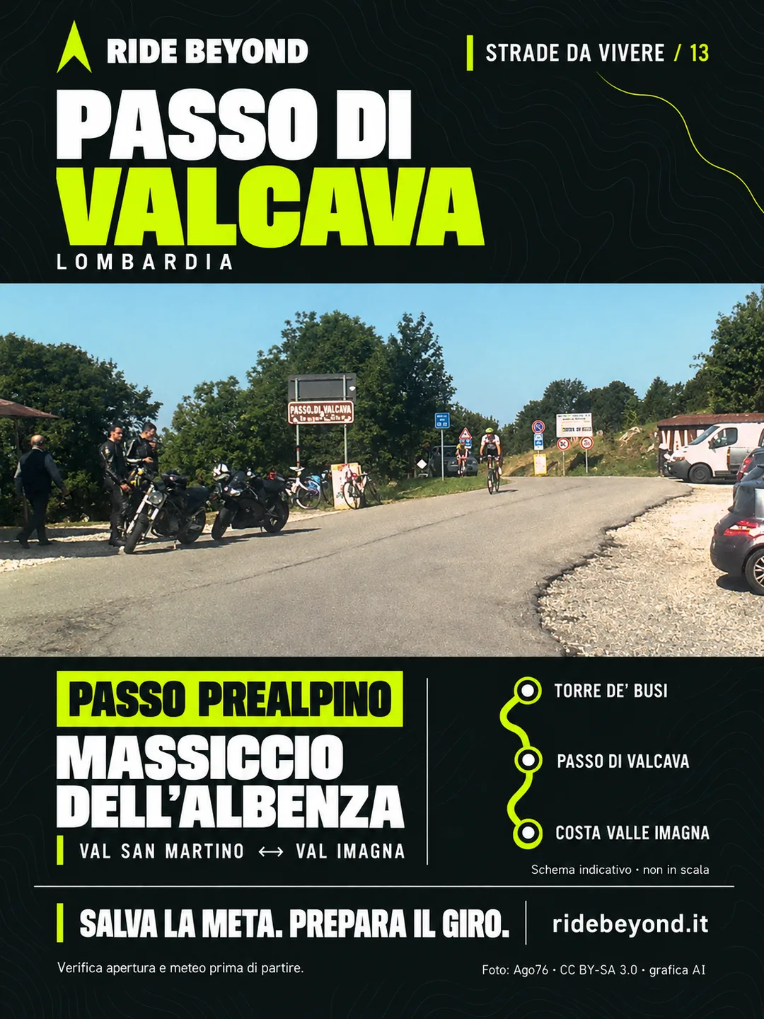 Grafica RIDE BEYOND · Passo di Valcava, Lombardia