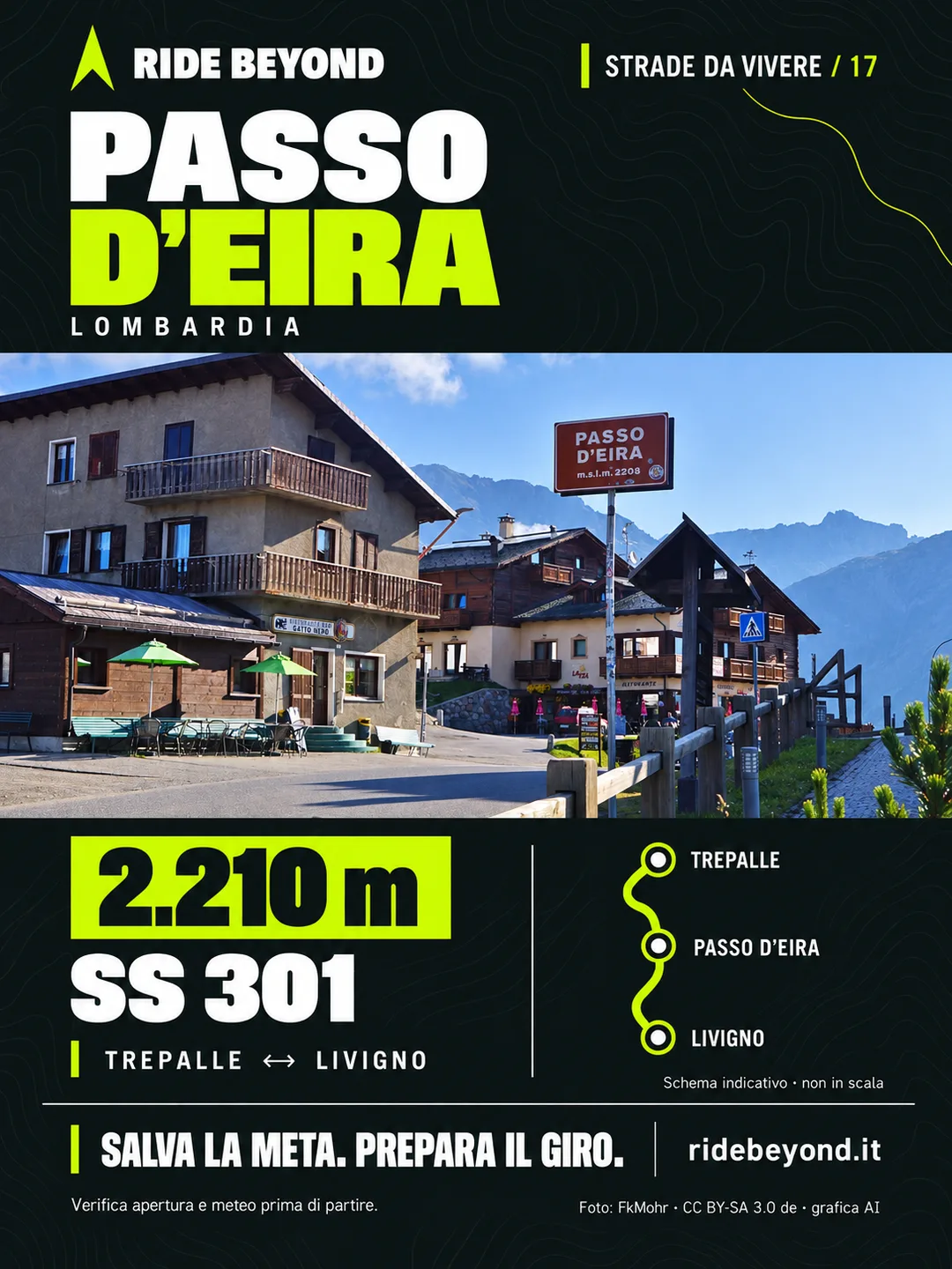 Grafica RIDE BEYOND · Passo d’Eira, Lombardia