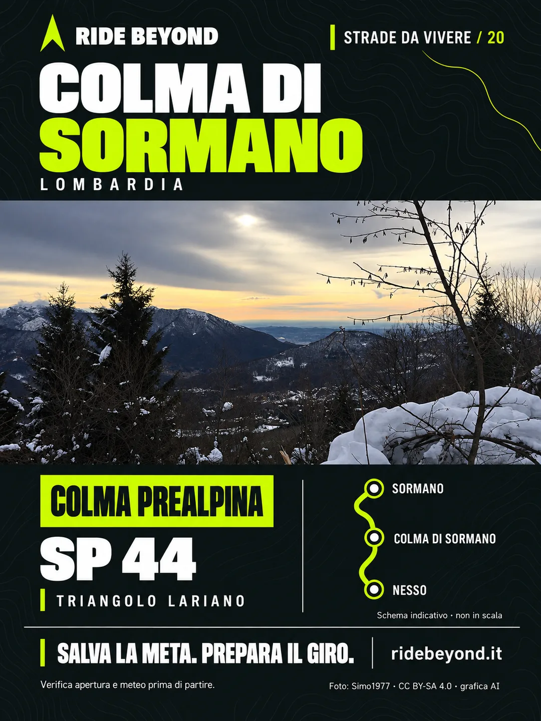Grafica RIDE BEYOND · Colma di Sormano, Lombardia