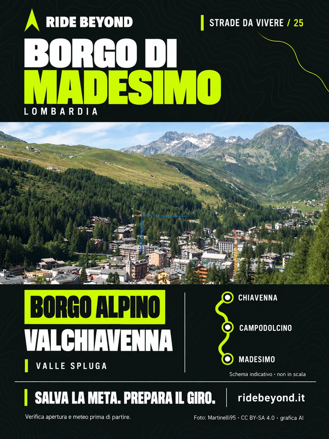 Grafica RIDE BEYOND · Borgo di Madesimo, Lombardia