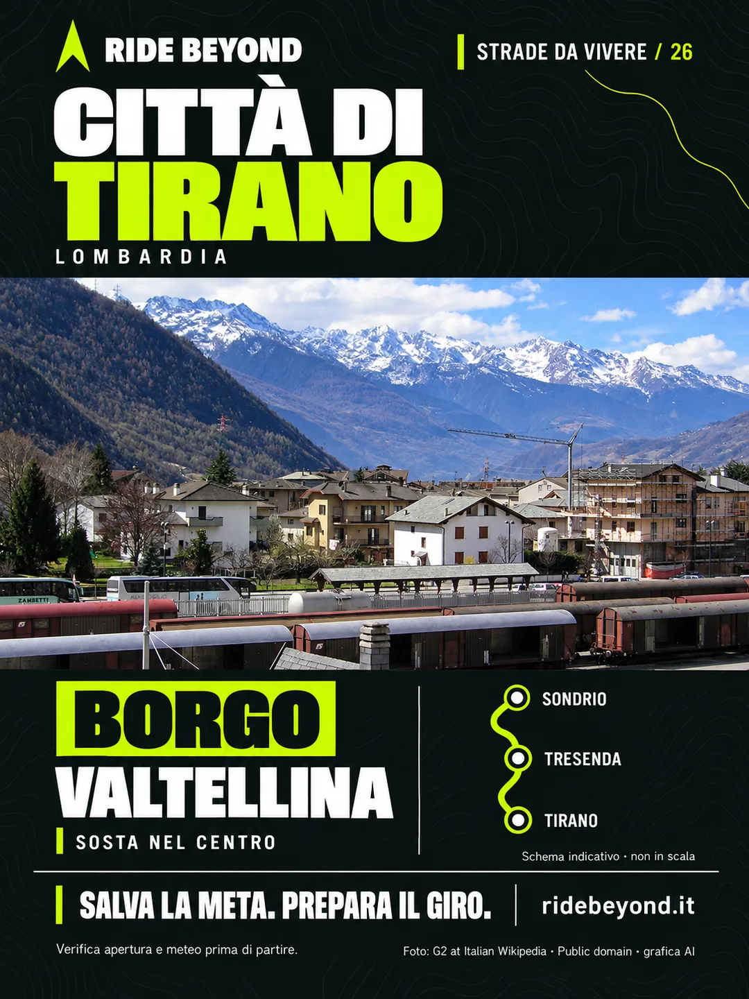 Grafica RIDE BEYOND · Tirano, Lombardia