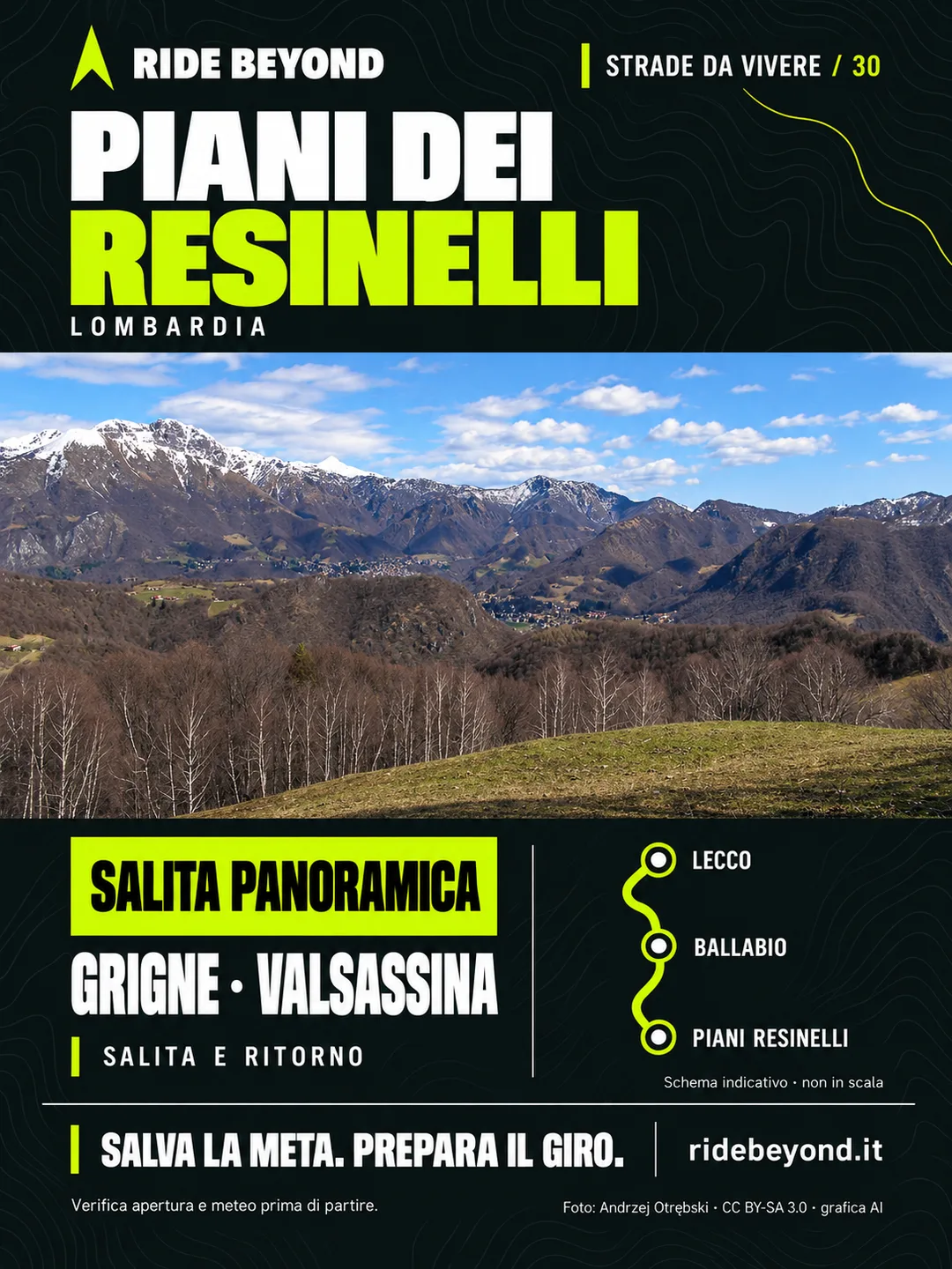 Grafica RIDE BEYOND · Piani dei Resinelli, Lombardia