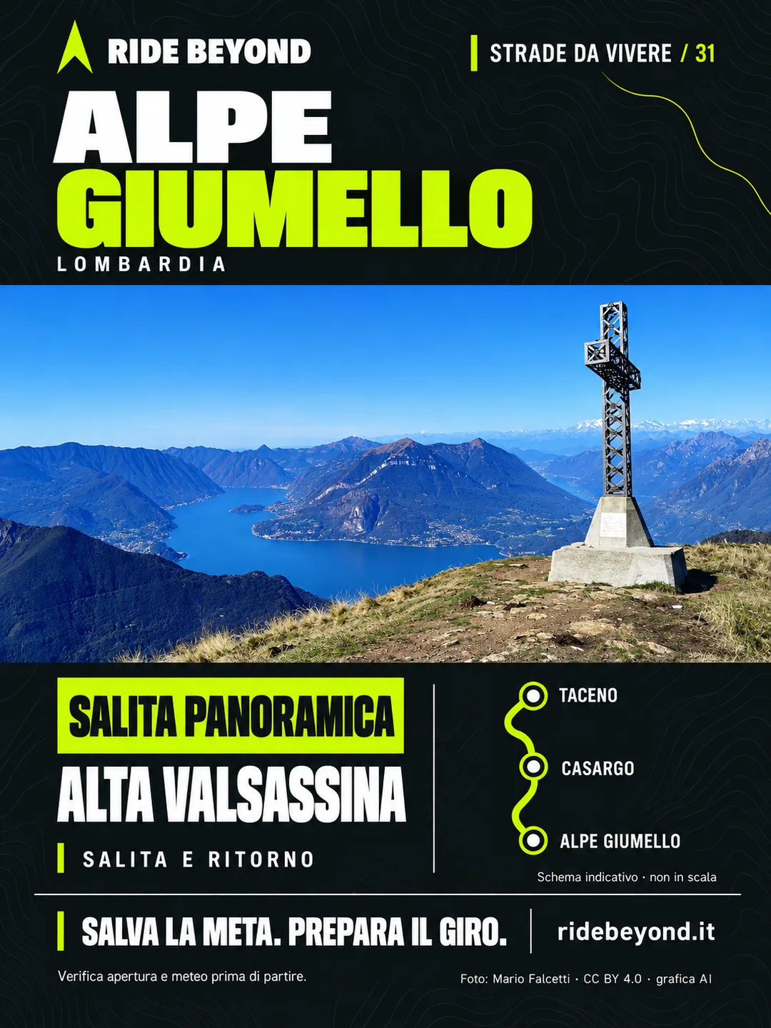 Grafica RIDE BEYOND · Alpe Giumello, Lombardia