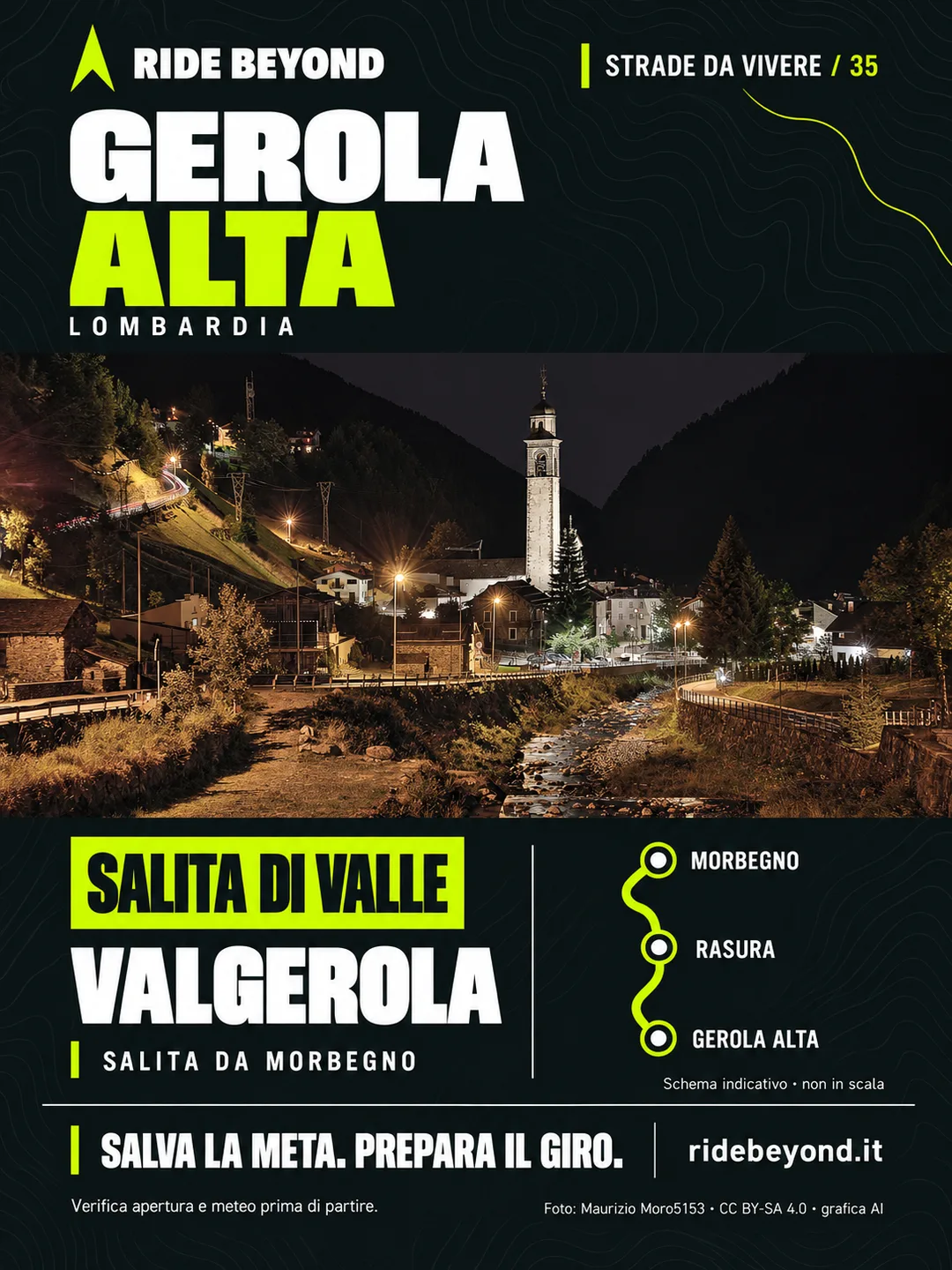 Grafica RIDE BEYOND · Gerola Alta, Lombardia
